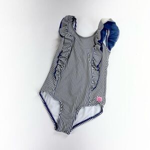 Ruffle butts girls navy striped one piece swimsuit 8